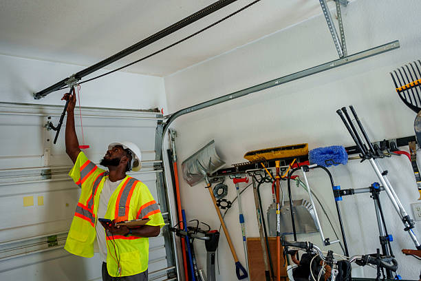 Professional Garage Door Panel Replacement technician working in River Road, NC